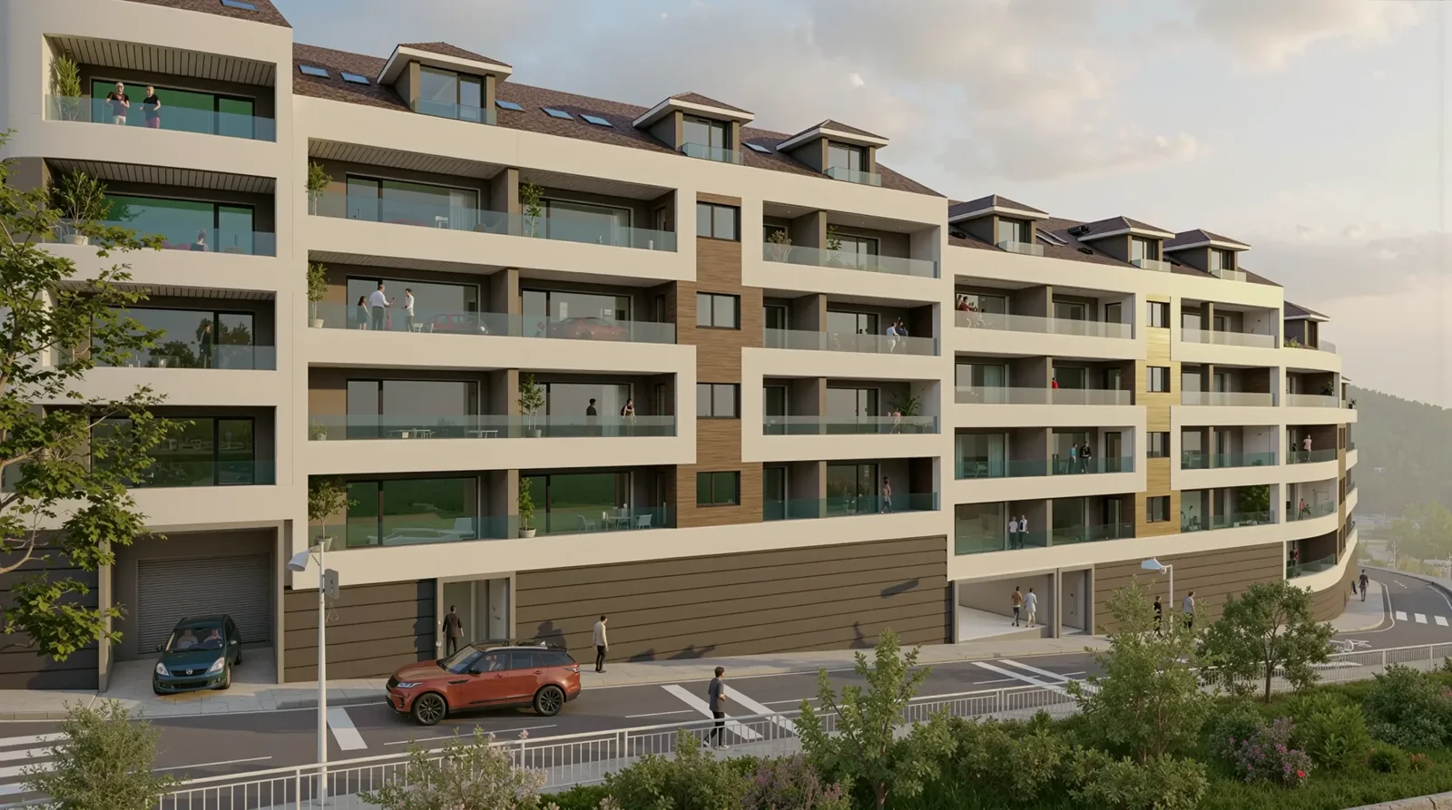 Render of Las Terrazas de Ribadesella, a new-build development for buying a holiday home in Spain