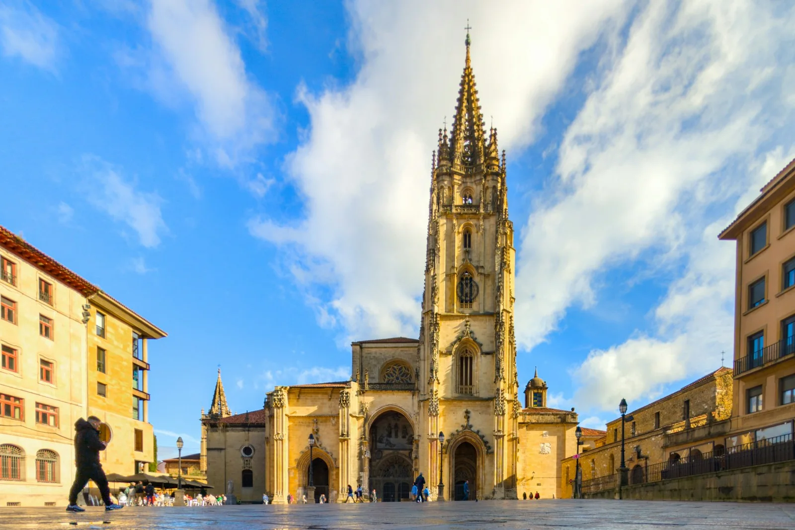 Oviedo Cathedral tower in Plaza Alfonso II el Casto, Oviedo, Spain